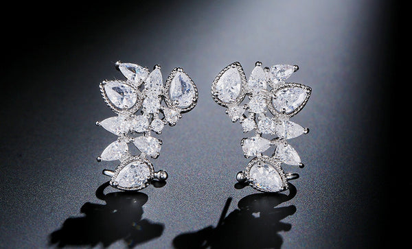 Jeweled Flower Earrings - Earrings - Altanze
