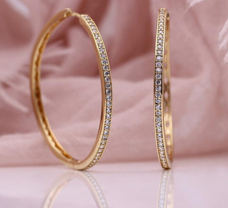 Round Big Circle Hoops - Earrings - Altanze