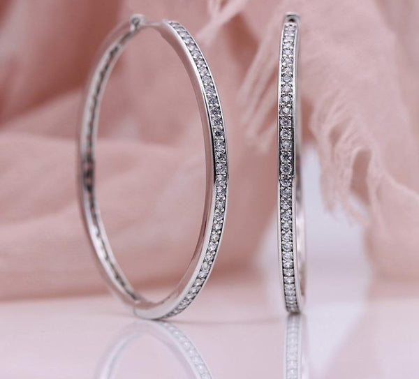Round Big Circle Hoops - Earrings - Altanze