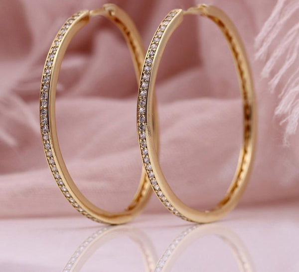 Round Big Circle Hoops - Earrings - Altanze