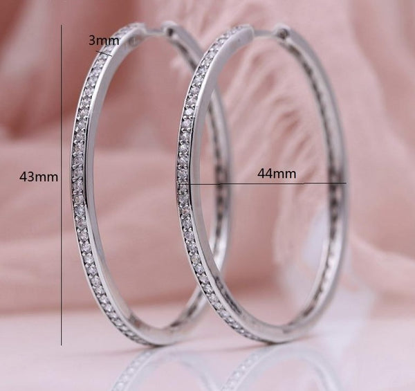 Round Big Circle Hoops - Earrings - Altanze