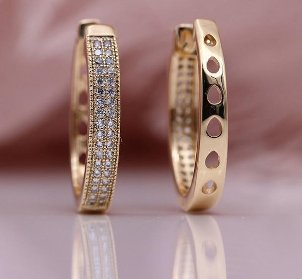 Luxury Two line Hoop Earrings - Earrings - Altanze