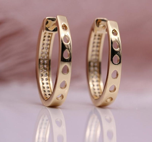 Luxury Two line Hoop Earrings - Earrings - Altanze
