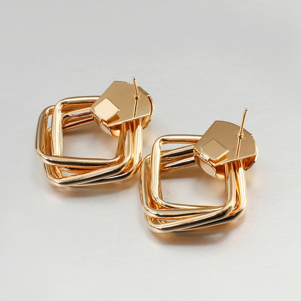 Unique Square Statement Earrings - Earrings - Altanze