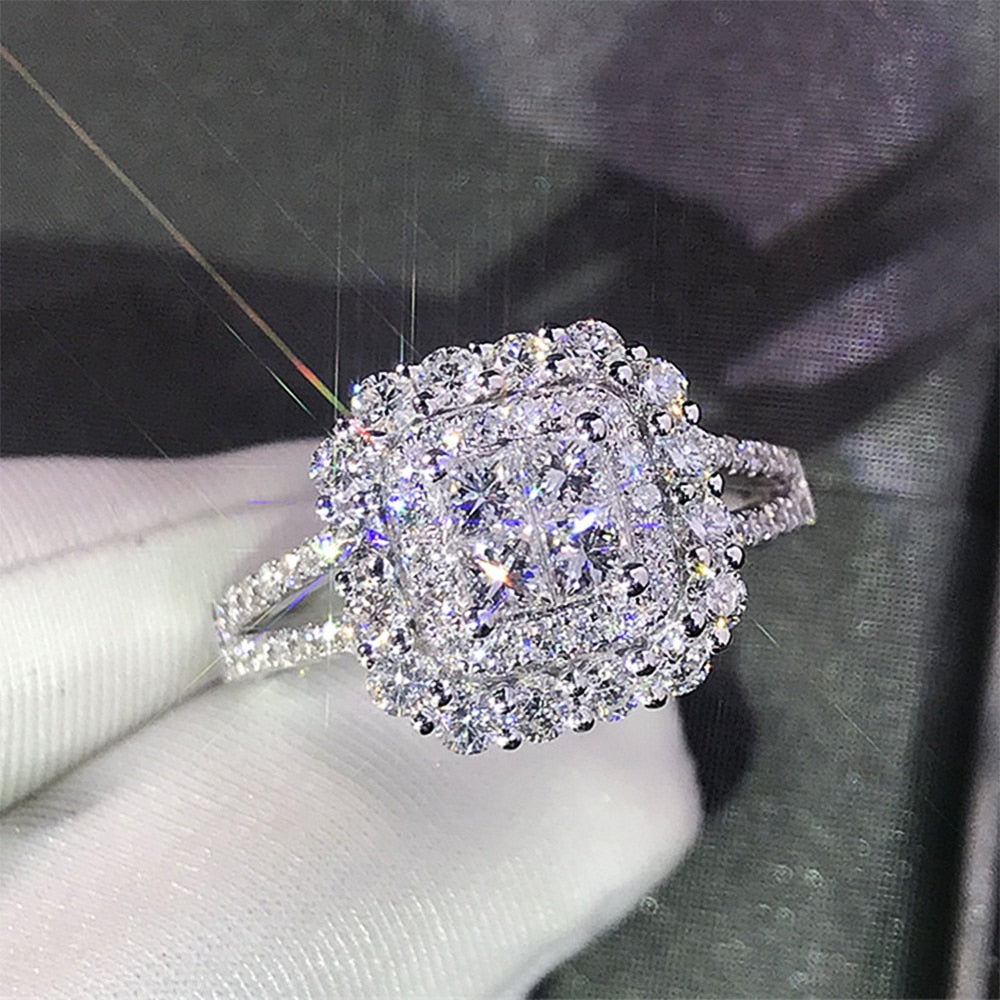 Square Shape Crystal Ring - Ring - Altanze