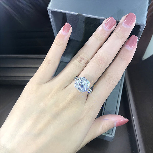 Square Shape Crystal Ring - Ring - Altanze