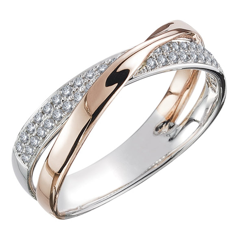 【Shapes Studio】Two Tone Cross Overリング NY発!! ◇Shapes Studio◇ Two Tone Cross Over Ring (Shapes