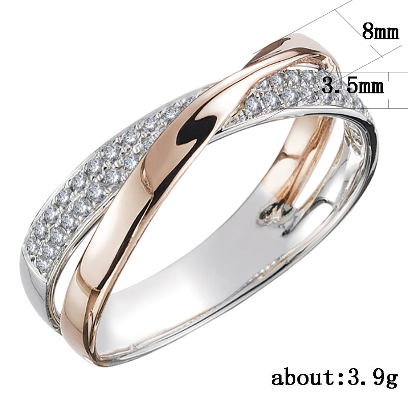 NY発!! ◆Shapes Studio◆ Two Tone Cross Over Ring Two Tone X Shape Cross Ring – Altanze