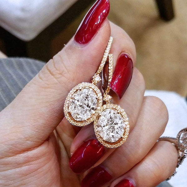 Oval Drop Earrings - Earrings - Altanze