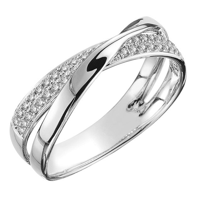 NY発!! ◆Shapes Studio◆ Two Tone Cross Over Ring Two Tone X Shape Cross Ring – Altanze