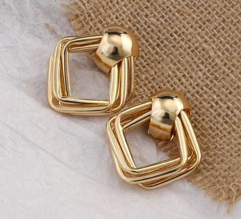 Unique Square Statement Earrings - Earrings - Altanze