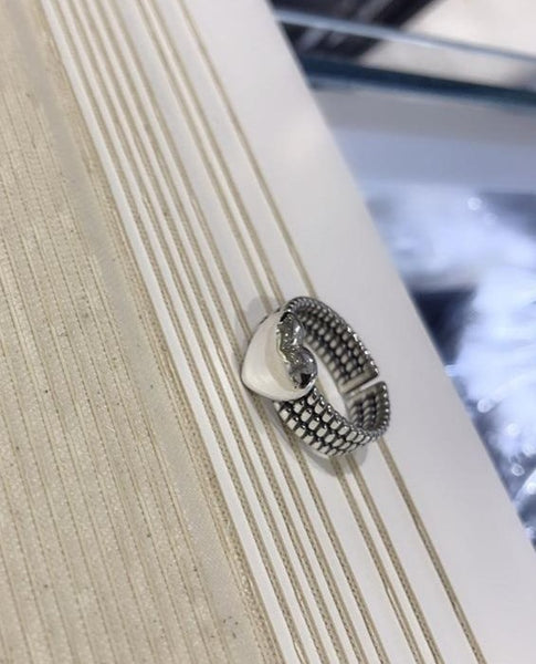 Sterling Silver LOVE Heart Ring - Ring - Altanze
