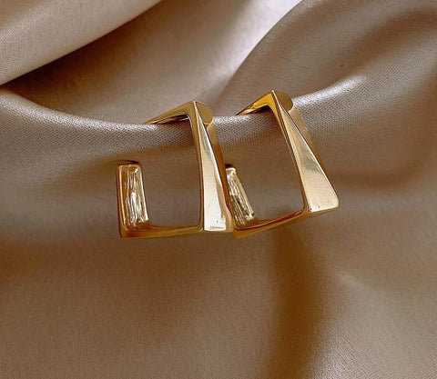 Metal Square Hoop Earrings - Earrings - Altanze