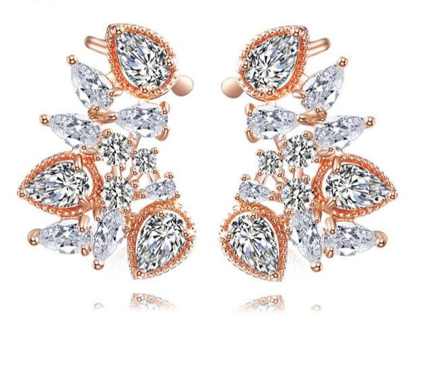 Jeweled Flower Earrings - Earrings - Altanze