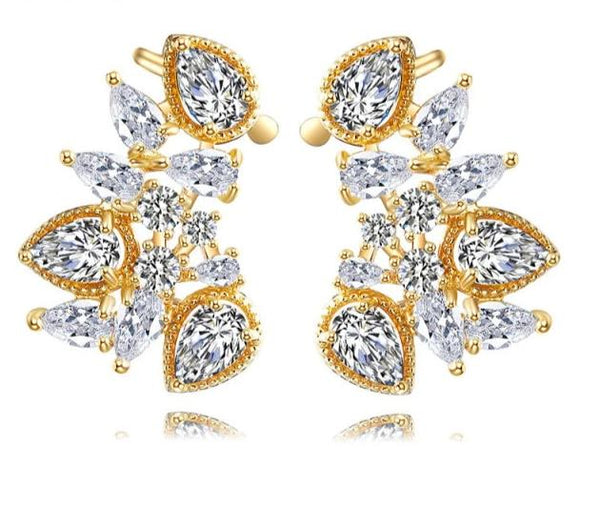 Jeweled Flower Earrings - Earrings - Altanze