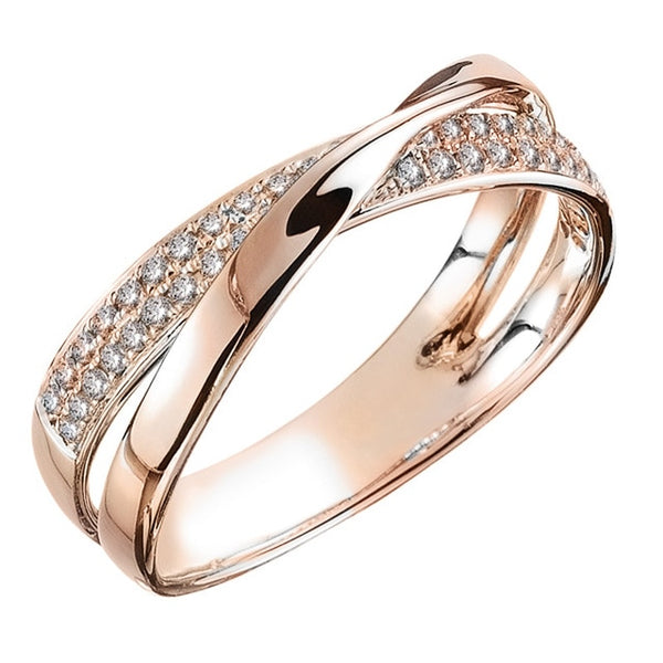 Two Tone X Shape Cross Ring – Altanze