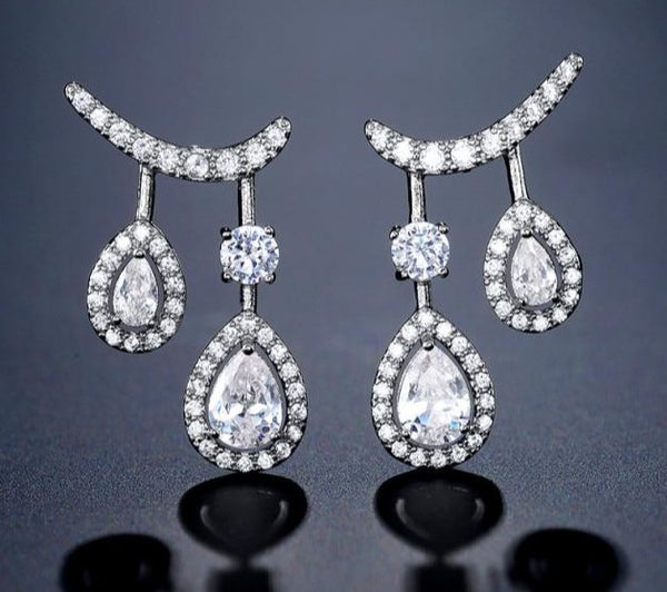Double Drop Dangle Earrings - Earrings - Altanze