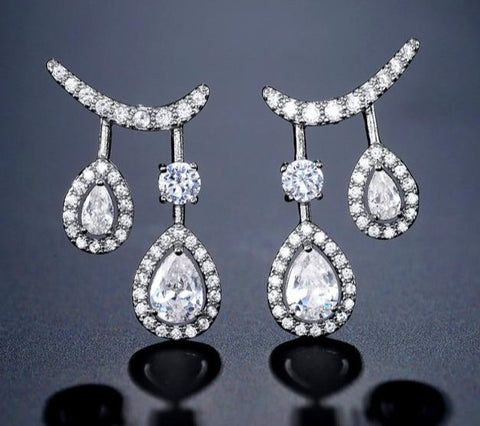Double Drop Dangle Earrings - Earrings - Altanze