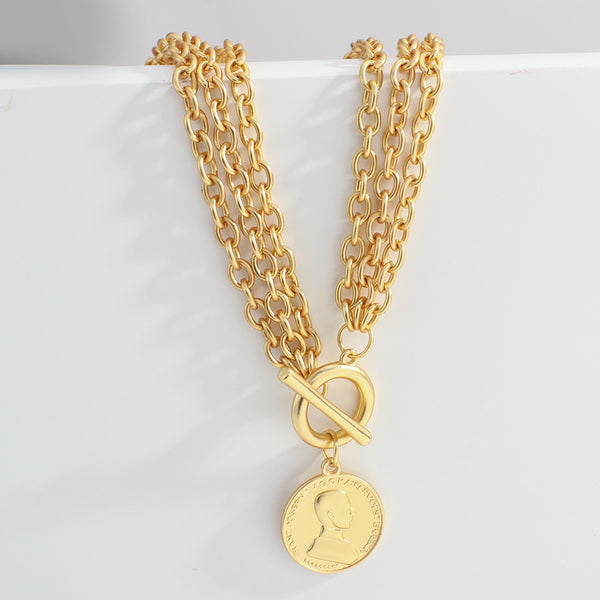 Coin Pendant Necklace - Necklace - Altanze