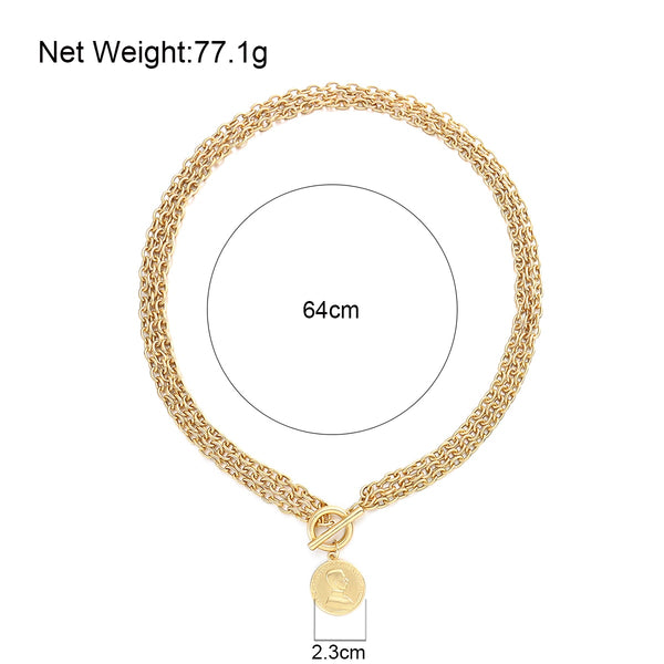 Coin Pendant Necklace - Necklace - Altanze