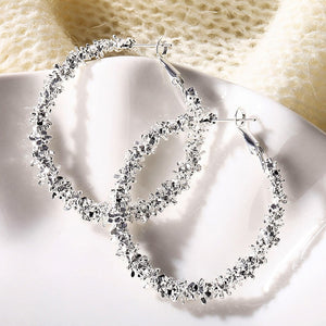 Metallic Hoop Earrings - Earrings - Altanze