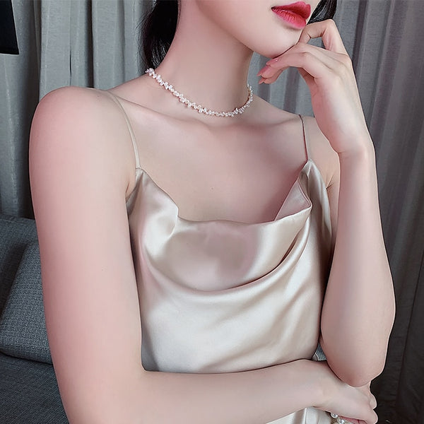 Natural Pearl Choker Necklace - Necklace - Altanze