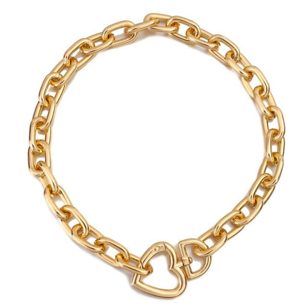 Heart Link Choker Necklace - Necklace - Altanze