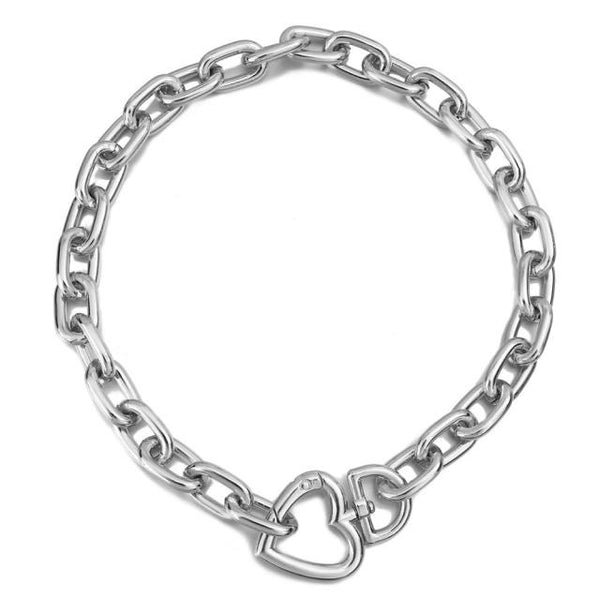 Heart Link Choker Necklace - Necklace - Altanze