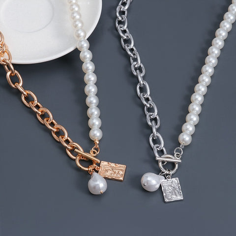Pearl Chain Choker Necklace - Necklace - Altanze