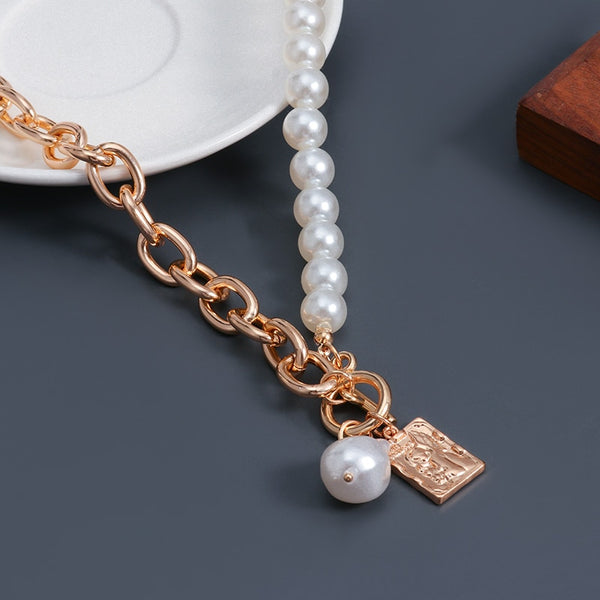 Pearl Chain Choker Necklace - Necklace - Altanze