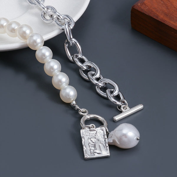 Pearl Chain Choker Necklace - Necklace - Altanze