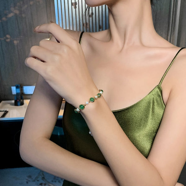 Baroque Round Bead Bracelet - Bracelets - Altanze