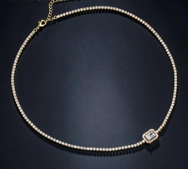 Rectangle Choker Necklace - Necklace - Altanze