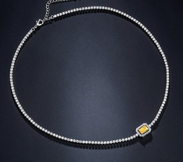 Rectangle Choker Necklace - Necklace - Altanze