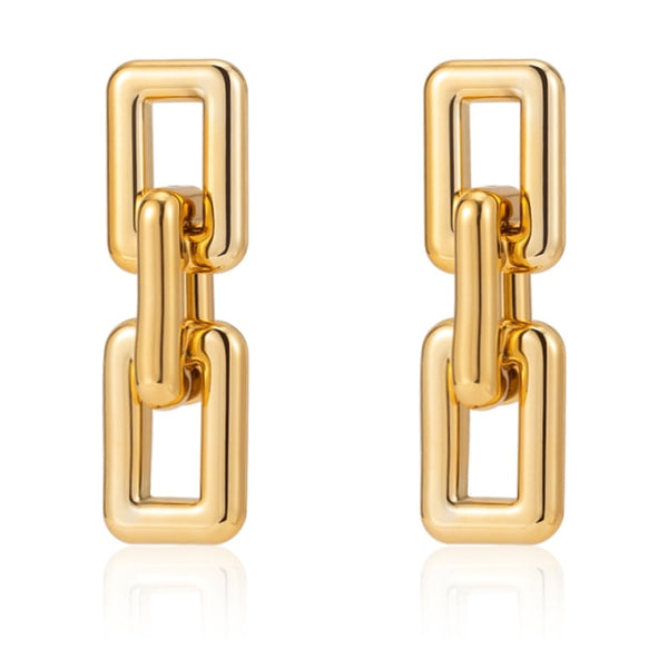 Square Chain Linked Earrings - Earrings - Altanze