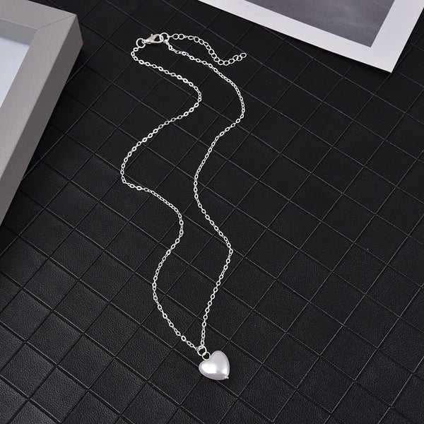 Elegant Pearl Heart Necklace - Necklace - Altanze