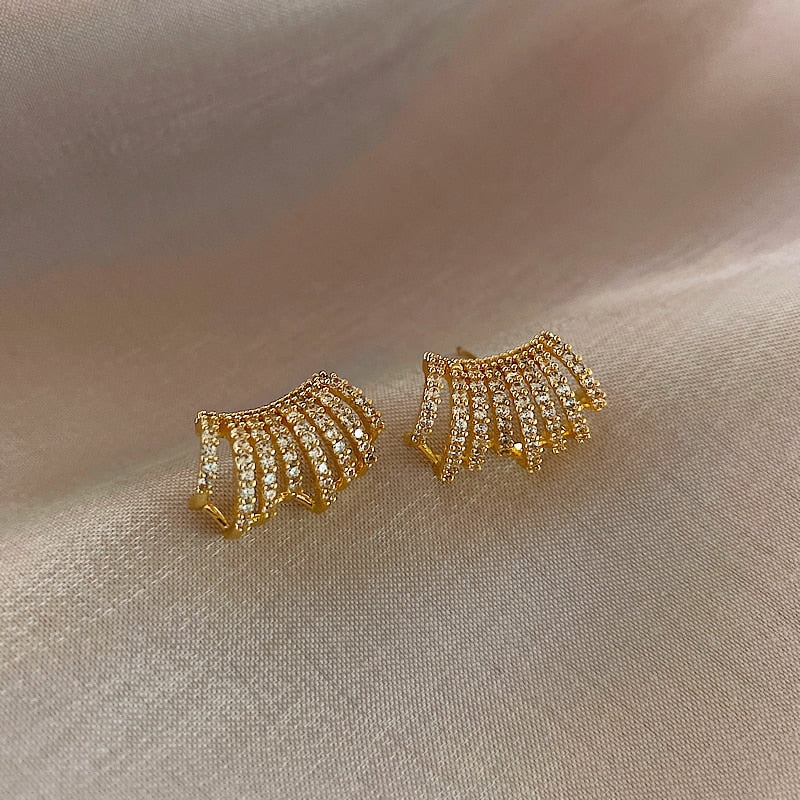 Luxury Wide Small Earrings - Earrings - Altanze