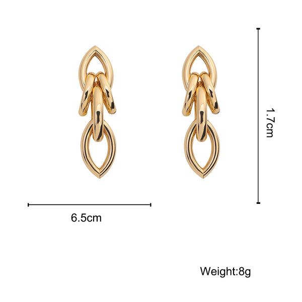 Gold Leaf Drop Earrings - Earrings - Altanze