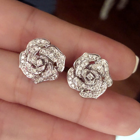 Rose Stud Earrings - Earrings - Altanze