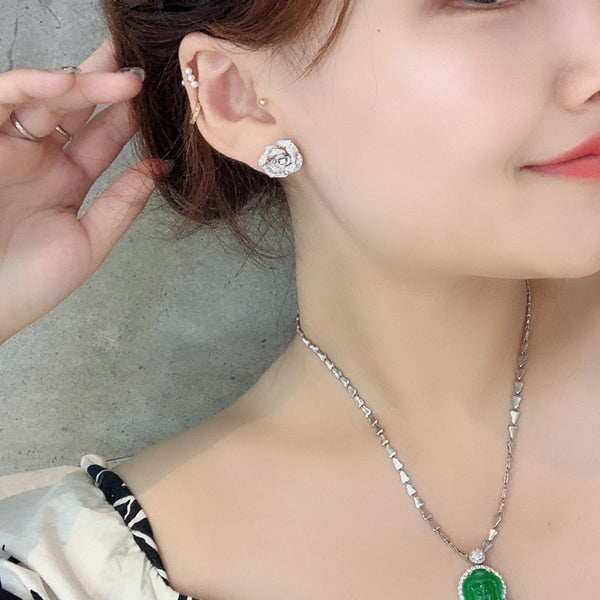 Rose Stud Earrings - Earrings - Altanze