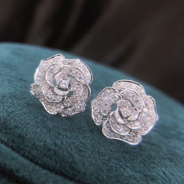 Rose Stud Earrings - Earrings - Altanze
