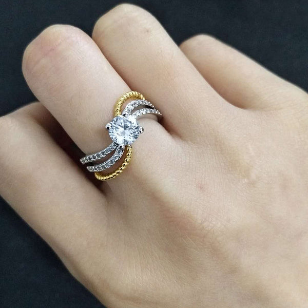 Two-Tone Twist Ring - Rings - Altanze