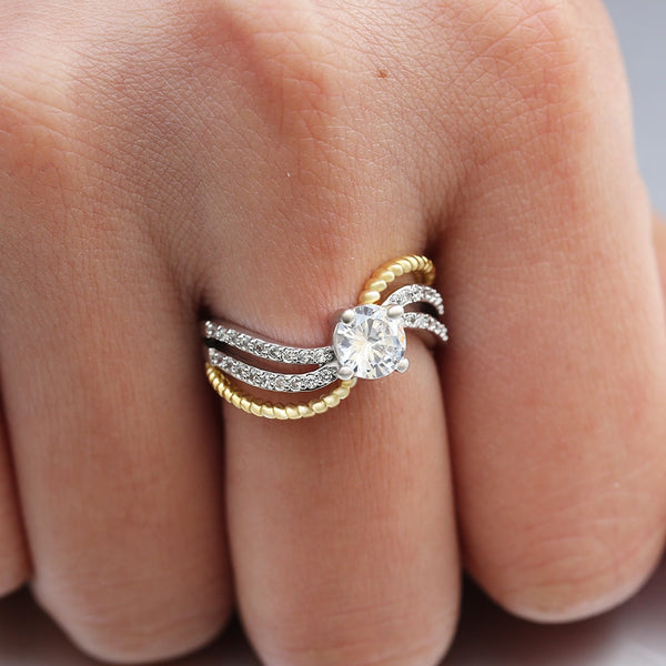 Two-Tone Twist Ring - Rings - Altanze