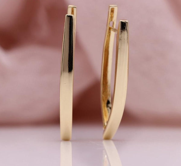 V Shape Dangle Earrings - Earrings - Altanze